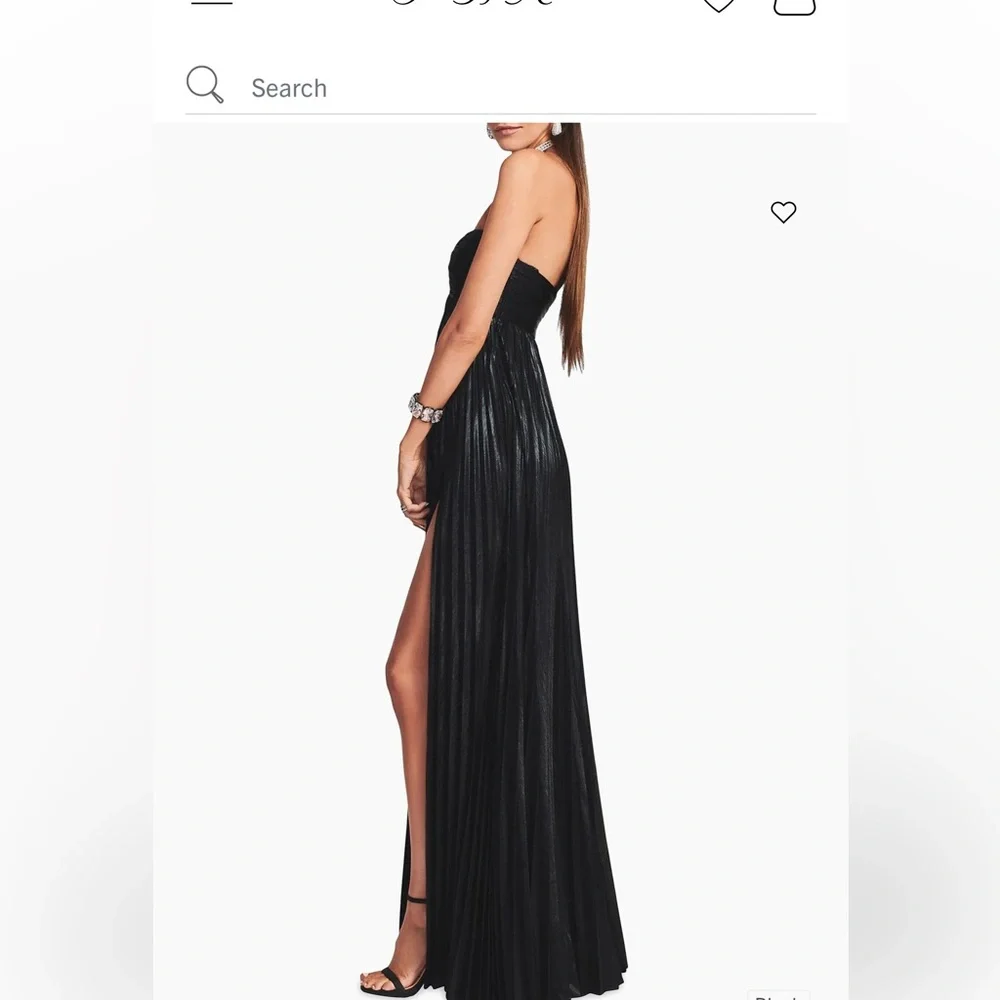 RETEOFETE STRAPLESS XXS - Elegant Black Strapless Gown - Picture 4 of 12